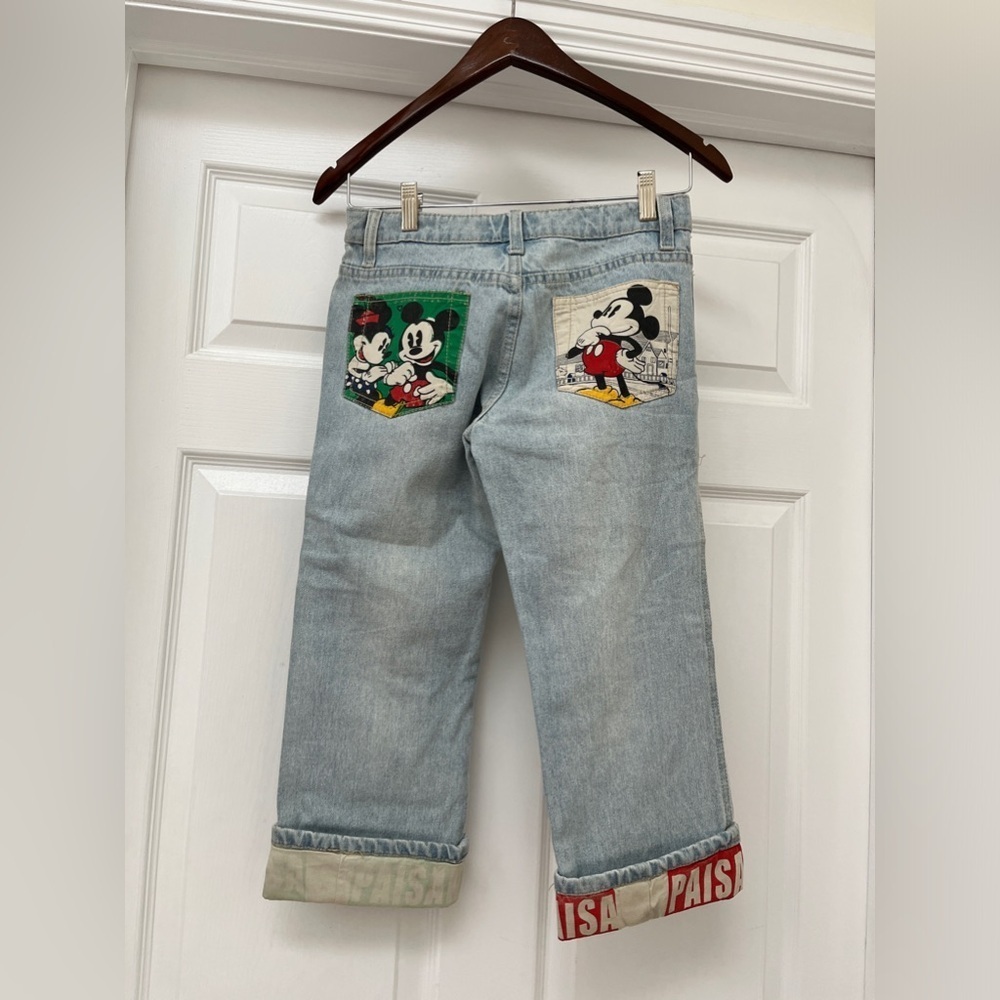 Weixin Paisanl Mickey Mouse capri jeans size 27 waist